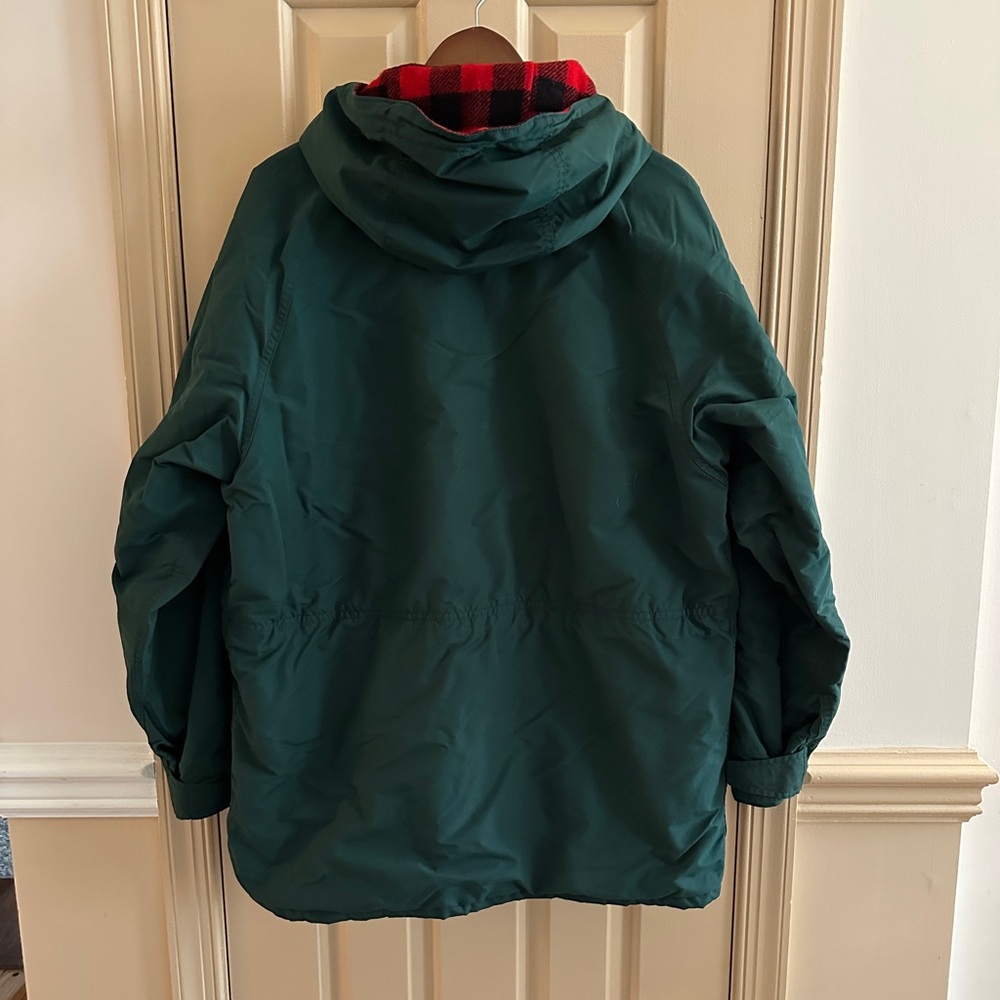 L.L. Bean Baxter State Parka Jacket Vintage Buffalo Plaid Wool Lining Men’s L - Picture 5 of 9